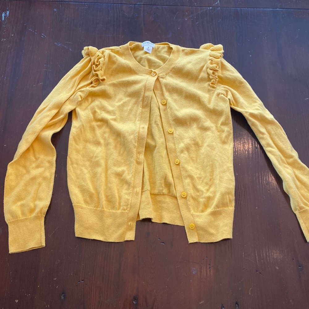 Jcrew yellow cardigan